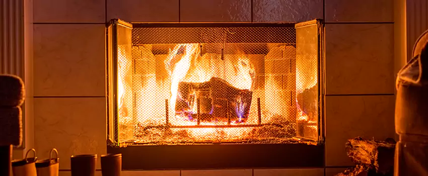 Mendota Hearth Landscape Fireplace Installation in Deerfield, Illinois