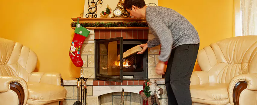 Rusted Metal Fireplace Restoration in Deerfield, Illinois